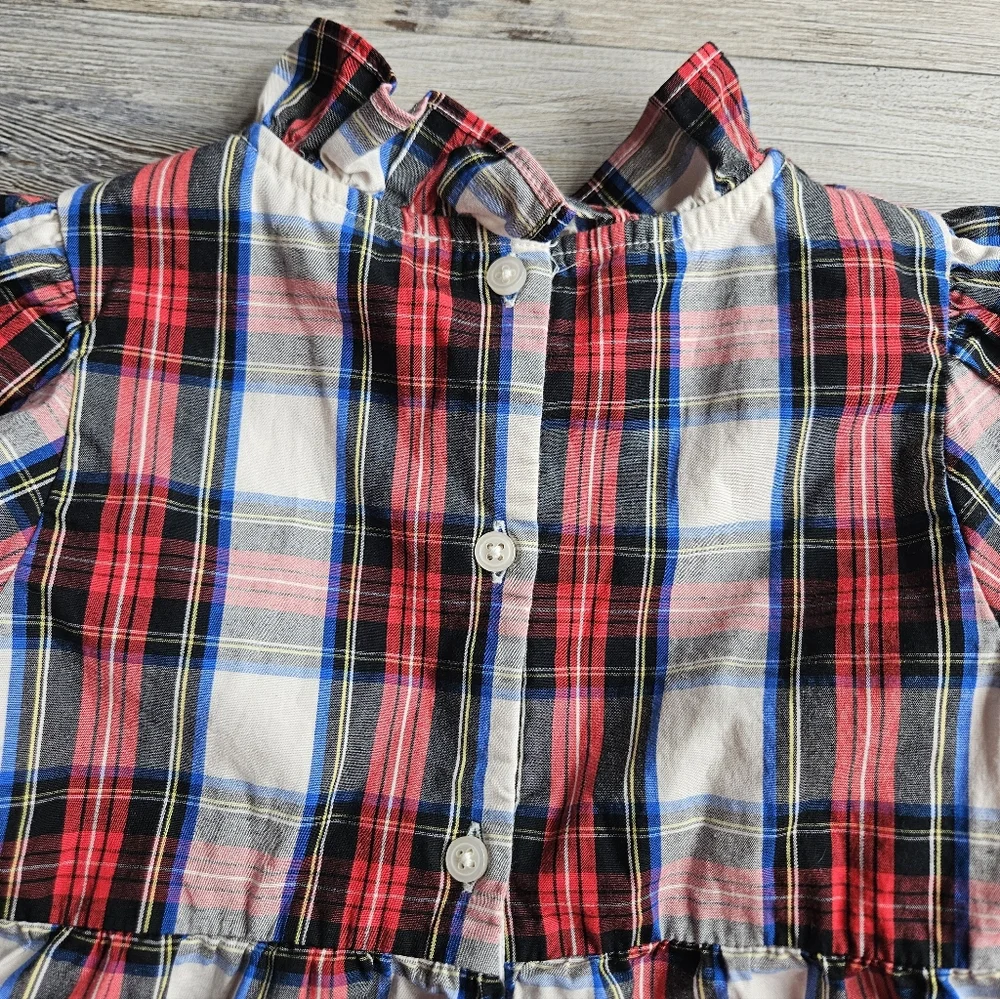 CrewCuts From J. Crew 3T Holiday 2024 Red Plaid Dress - Picture 8 of 8